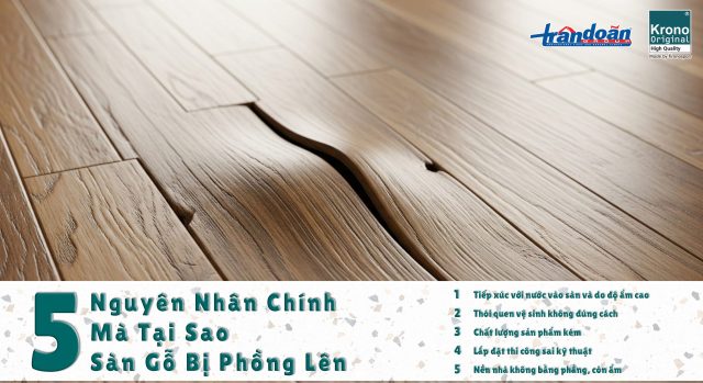 Tại sao sàn gỗ bị phồng lên? 5 nguyên nhân phổ biến bạn cần biết ngay