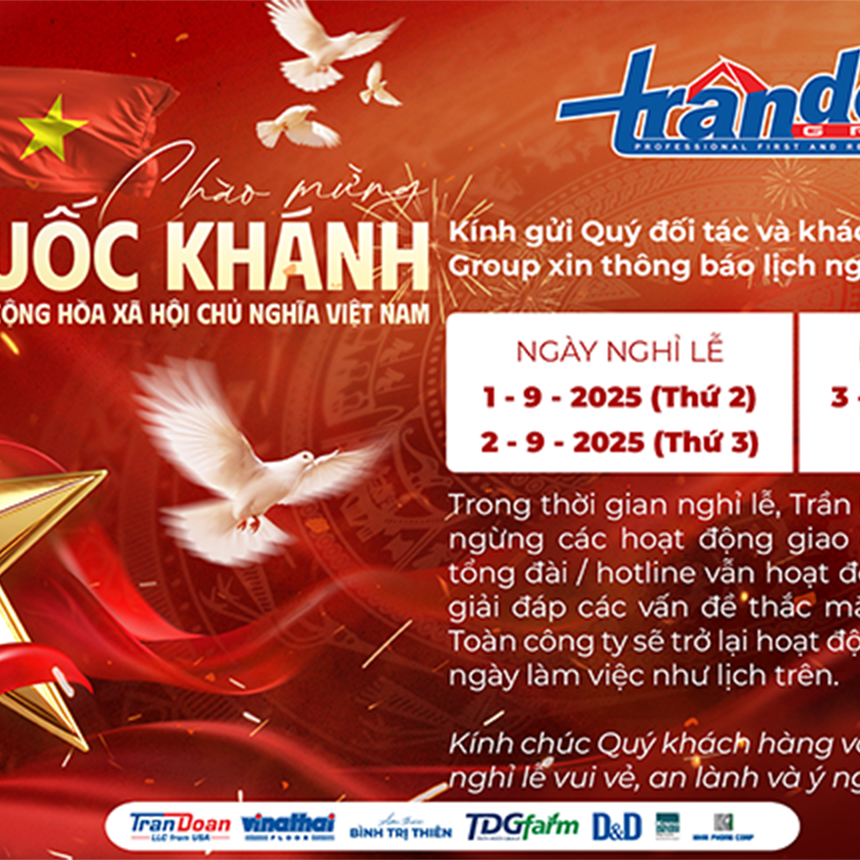 Lịch nghỉ lễ quốc khánh 2/9